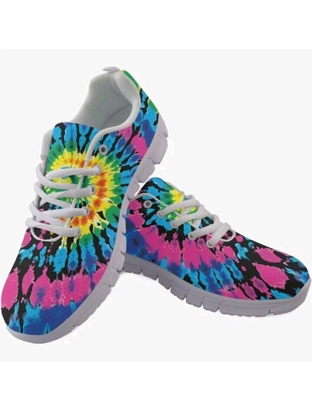 Women's Size 7.5 Tie-Dye  Print Tennis Shoes